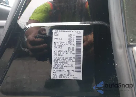 2013 Infiniti Jx35 from USA, damaged, VIN 5N1AL0MM3DC328876